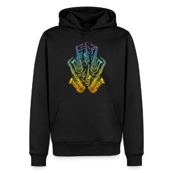 Saxophone Player Saxophone Instrument Saxophone Pl - Männer Premium Bio Hoodie - Schwarz - Vorne - Nico (187cm)