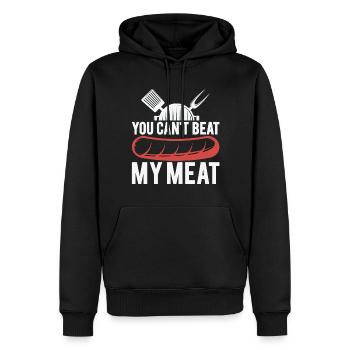 You Can't Beat My Meat Funny For BBQ Lover - Männer Premium Bio Hoodie - Schwarz - Vorne - Nico (187cm)