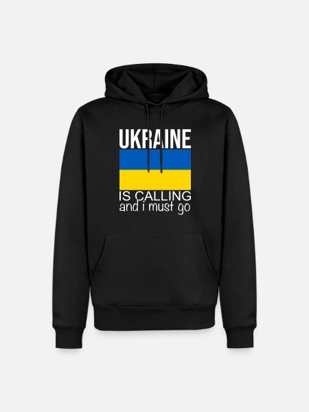 Citation de l’Ukraine - Sweat à capuche Premium bio Homme - noir