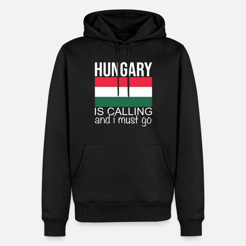 Ungarn Spruch - Männer Premium Bio Hoodie - Schwarz