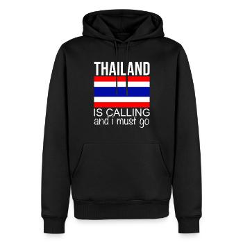 Thailand Spruch - Männer Premium Bio Hoodie - Schwarz - Vorne - Nico (187cm)