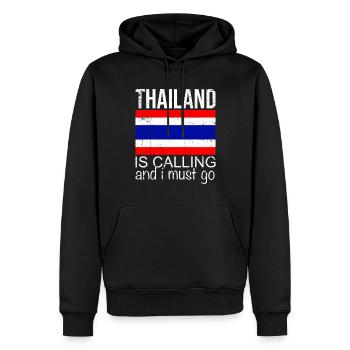 Thailand Spruch - Männer Premium Bio Hoodie - Schwarz - Vorne - Nico (187cm)