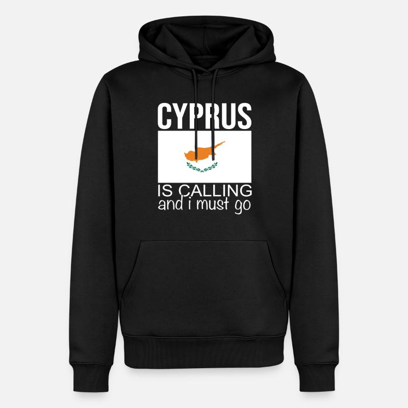 Zypern Spruch - Männer Premium Bio Hoodie - Schwarz