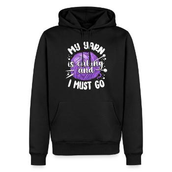 Knitting Knitter My Yarn Is - Männer Premium Bio Hoodie - Schwarz - Vorne - Nico (187cm)