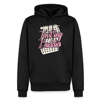 Tricoter Tricoter Amis Bêtes - Sweat à capuche Premium bio Homme - noir - Devant - Nico (187cm)