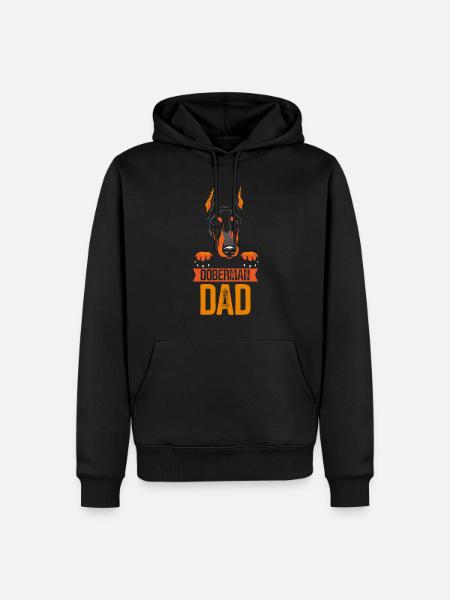 Doberman Papa Doberman Doberman Dogs - Men’s Premium Organic Hoodie - black
