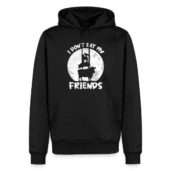 Vegetarian Vegan Vegetarian Gift - Men’s Premium Organic Hoodie - black - Front - Nico (187cm)