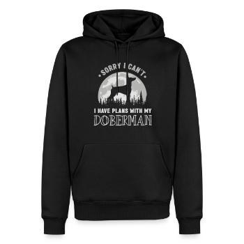 Est-ce que je ne peux pas avoir de projets avec mon Doberman - Sweat à capuche Premium bio Homme - noir - Devant - Nico (187cm)