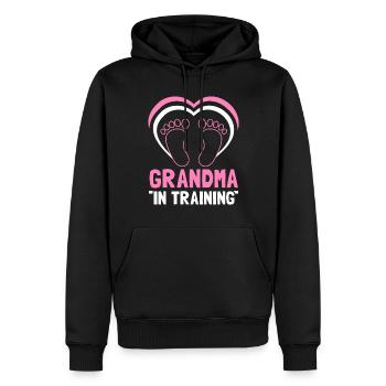 Oma In Ausbildung Großeltern Süß Erstes Mal - Männer Premium Bio Hoodie - Schwarz - Vorne - Nico (187cm)