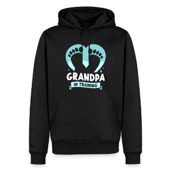 Opa In Ausbildung Süß Großeltern Erstes Mal - Männer Premium Bio Hoodie - Schwarz - Vorne - Nico (187cm)