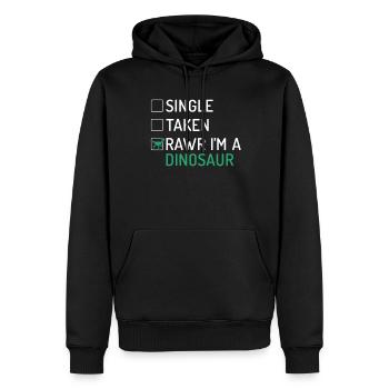 Dinosaurier Geschenk Dino Liebhaber Geschenk - Männer Premium Bio Hoodie - Schwarz - Vorne - Nico (187cm)