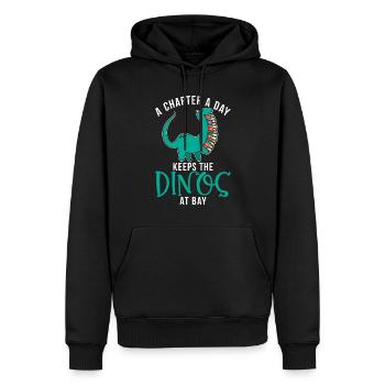 Cadeau de dinosaure Dino Lover Cadeau - Sweat à capuche Premium bio Homme - noir - Devant - Nico (187cm)