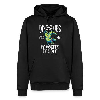 Dinosaurier Geschenk Dino Liebhaber Geschenk - Männer Premium Bio Hoodie - Schwarz - Vorne - Nico (187cm)