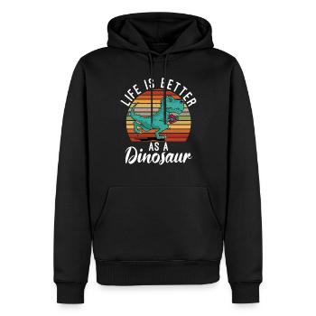 Cadeau de dinosaure Dino Lover Cadeau - Sweat à capuche Premium bio Homme - noir - Devant - Nico (187cm)