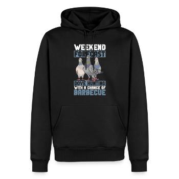 Taubenjagd Jäger Vogeljagd - Men’s Premium Organic Hoodie - black - Front - Nico (187cm)