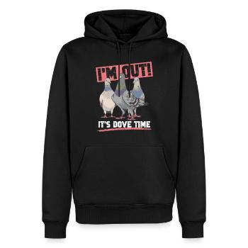 Taubenjagd Und Taubenjäger - Männer Premium Bio Hoodie - Schwarz - Vorne - Nico (187cm)