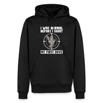 Taubenjagd Tauben Vogeljäger - Männer Premium Bio Hoodie - Schwarz - Vorne - Nico (187cm)