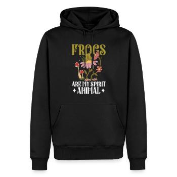 Frösche Fangen Frosch Kinder Kröten - Männer Premium Bio Hoodie - Schwarz - Vorne - Nico (187cm)