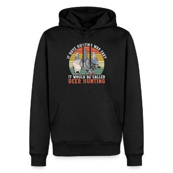 Taubenjagd Jäger Taubenjäger Vogeljagd - Men’s Premium Organic Hoodie - black - Front - Nico (187cm)