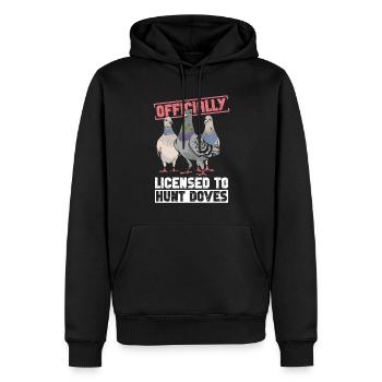 Taubenjäger Taubenjagd - Männer Premium Bio Hoodie - Schwarz - Vorne - Nico (187cm)