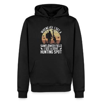 Taubenjagd Vogeljagd Jäger - Men’s Premium Organic Hoodie - black - Front - Nico (187cm)
