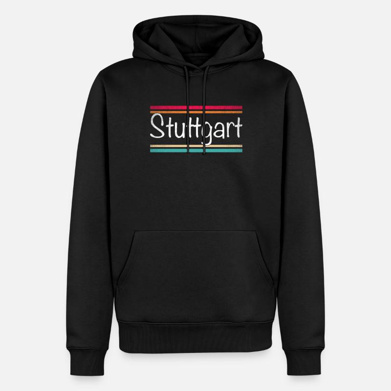Stuttgart - Sweat à capuche Premium bio Homme - noir