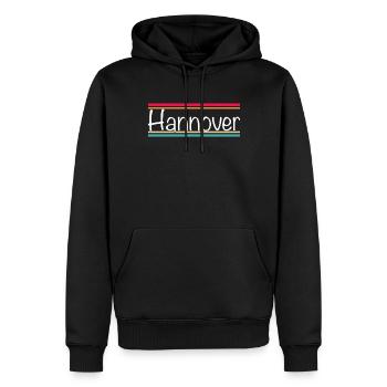 Hanovre - Sweat à capuche Premium bio Homme - noir - Devant - Nico (187cm)