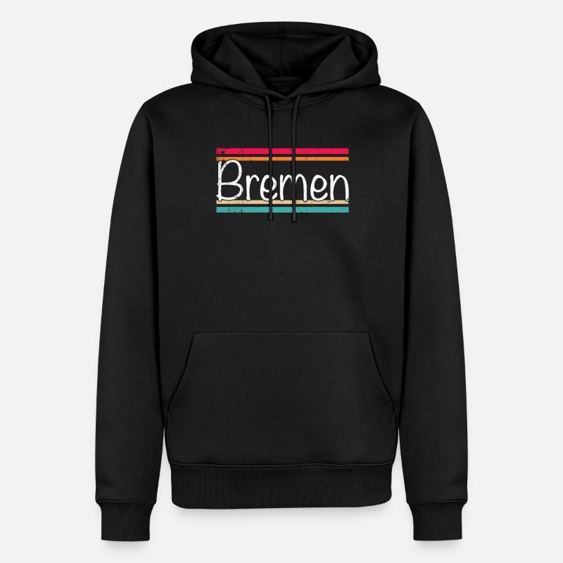 Bremen - Männer Premium Bio Hoodie - Schwarz