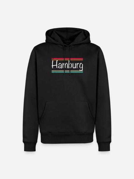 Hamburg - Men’s Premium Organic Hoodie - black