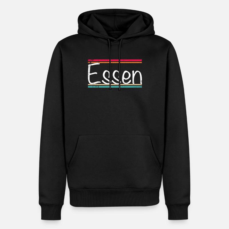 Essen - Männer Premium Bio Hoodie - Schwarz