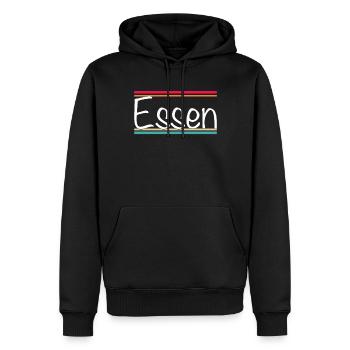 Eat - Men’s Premium Organic Hoodie - black - Front - Nico (187cm)