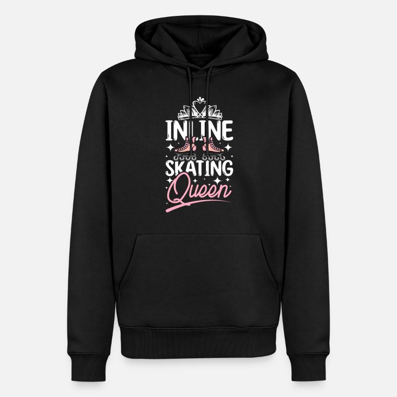 Inline skating queen - Männer Premium Bio Hoodie - Schwarz