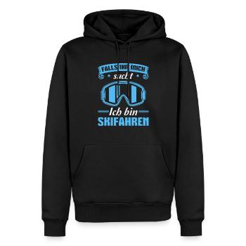 Skifahren Spruch Wintersport Skibrille Skifahrer - Männer Premium Bio Hoodie - Schwarz - Vorne - Nico (187cm)