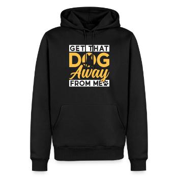 Take the dog away from me cat lover cats - Men’s Premium Organic Hoodie - black - Front - Nico (187cm)