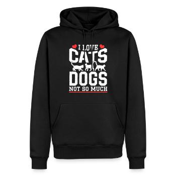 Ich Liebe Katzen Die Hunde Nicht So Sehr Katze Süß - Männer Premium Bio Hoodie - Schwarz - Vorne - Nico (187cm)