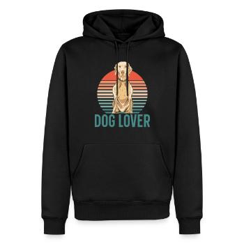 Amoureux des chiens Chiot animal amoureux des chiens Dictons - Sweat à capuche Premium bio Homme - noir - Devant - Nico (187cm)