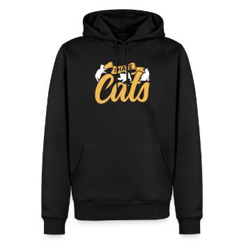 Je déteste Cat Lover Dog Animal Puppy - Sweat à capuche Premium bio Homme - noir - Devant - Nico (187cm)