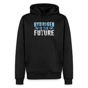 Wasserstoff Ist Die Zukunft Element Hydrogen - Männer Premium Bio Hoodie - Schwarz - Vorne - Nico (187cm)