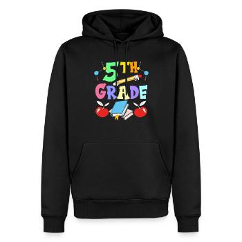 5th Grade School 5th Class Fifth Grader Fifth - Men’s Premium Organic Hoodie - black - Front - Nico (187cm)