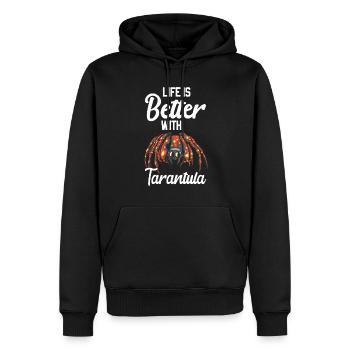 Tarantel - Männer Premium Bio Hoodie - Schwarz - Vorne - Nico (187cm)