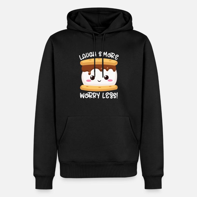 Marshmallow S'more - Männer Premium Bio Hoodie - Schwarz