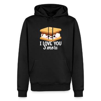 Guimauve S’more - Sweat à capuche Premium bio Homme - noir - Devant - Nico (187cm)