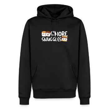 Guimauve S’more - Sweat à capuche Premium bio Homme - noir - Devant - Nico (187cm)