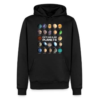 Drôles de planètes extrasolaires pour les amateurs d’astronomie - Sweat à capuche Premium bio Homme - noir - Devant - Nico (187cm)