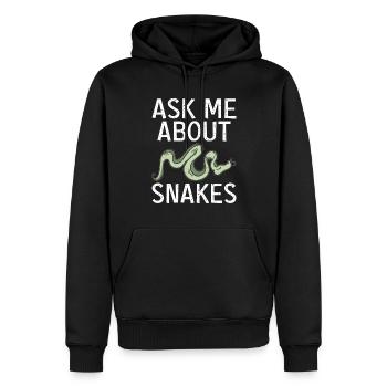 Schlange Geschenk Schlangenliebhaber - Männer Premium Bio Hoodie - Schwarz - Vorne - Nico (187cm)