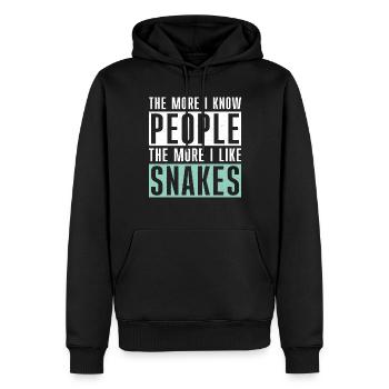 Schlange Geschenk Schlangenliebhaber - Männer Premium Bio Hoodie - Schwarz - Vorne - Nico (187cm)