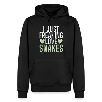 Snake Gift Snake Lover - Men’s Premium Organic Hoodie - black - Front - Nico (187cm)