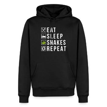 Snake Gift Snake Lover - Men’s Premium Organic Hoodie - black - Front - Nico (187cm)