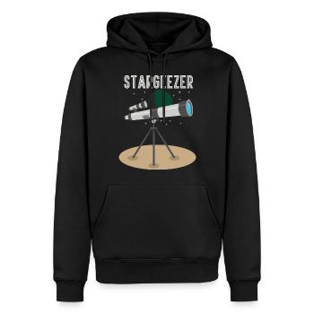 Drôle de Stargeezer pour les amateurs d’astronomie - Sweat à capuche Premium bio Homme - noir - Devant - Nico (187cm)