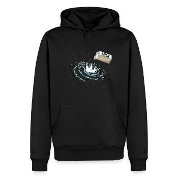 Voie lactée mignon drôle d’astronomie spatiale pour astronome - Sweat à capuche Premium bio Homme - noir - Devant - Nico (187cm)